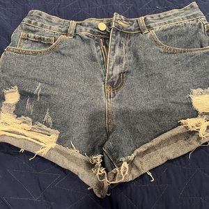 Khaki Blue Denim shorts size 9/29